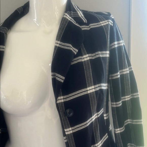 Haute Monde Black and White Blazer Jacket - Picture 4 of 5